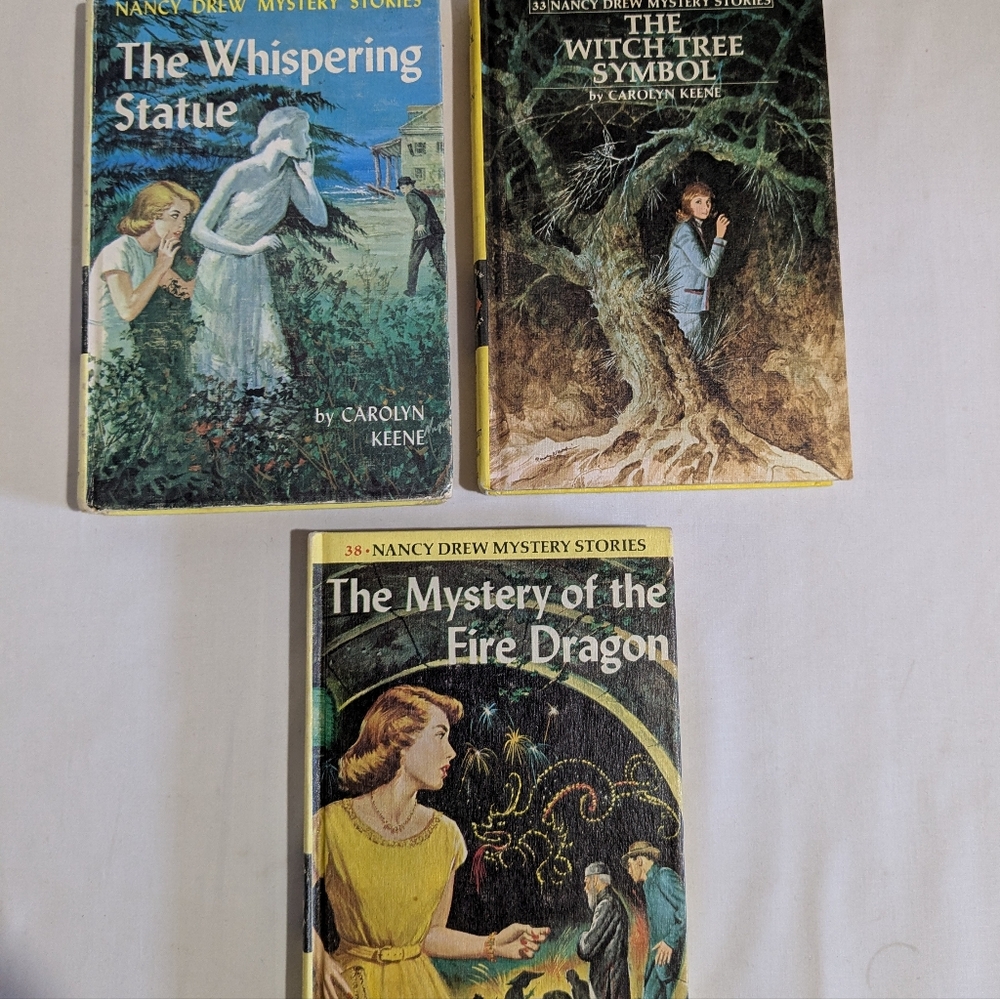 VTG Nancy Drew Mystery Books Lot Of 3 Carolyn Keene Hardcover Books 60-70's